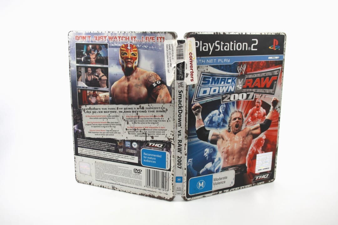 WWE SmackDown! Vs Raw 2007 *Steel Book Only* - Sony PlayStation 2 (PS2) [PAL]