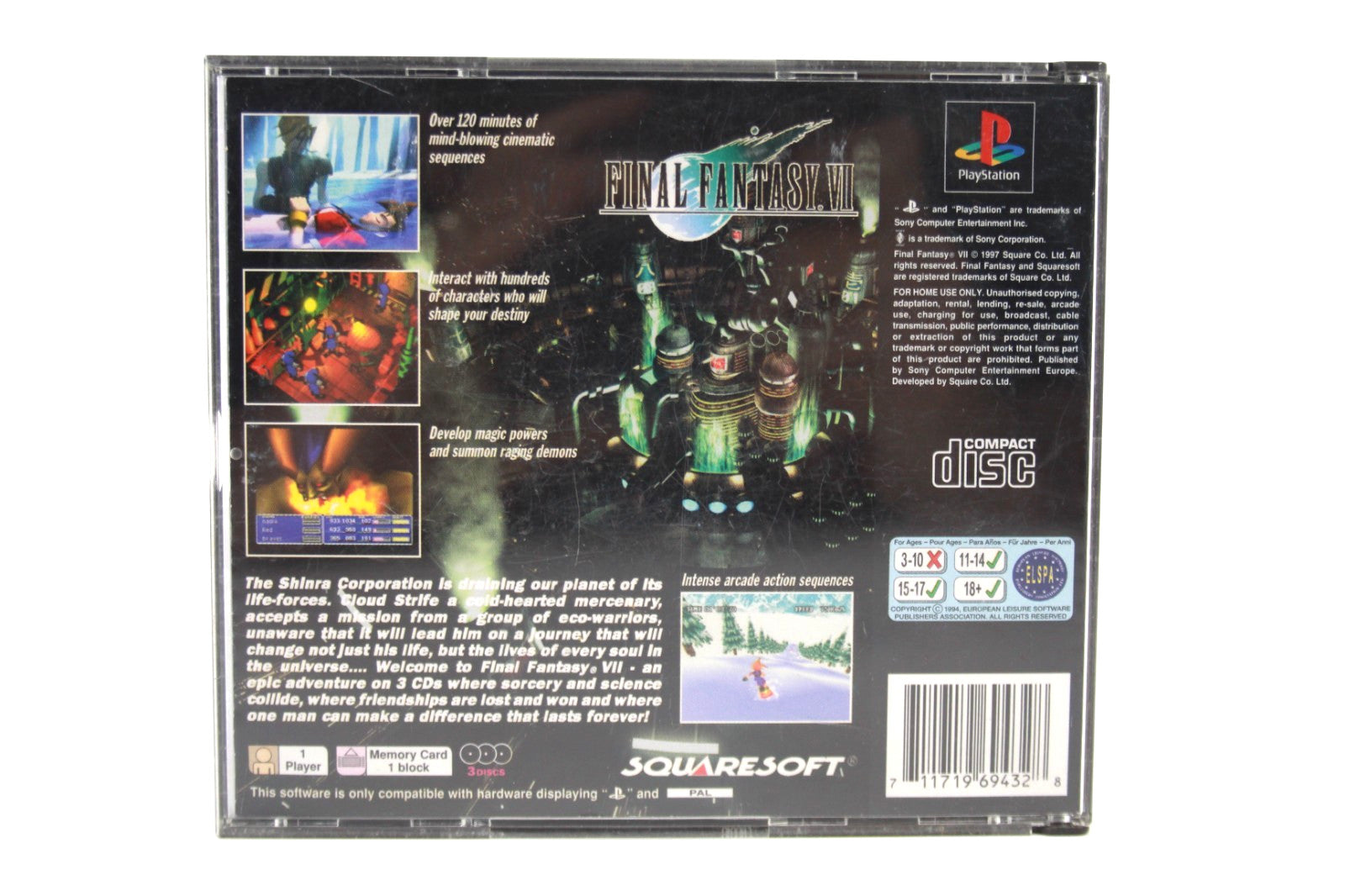 Final Fantasy VII - PlayStation (PS1) [PAL] - WITH WARRANTY
