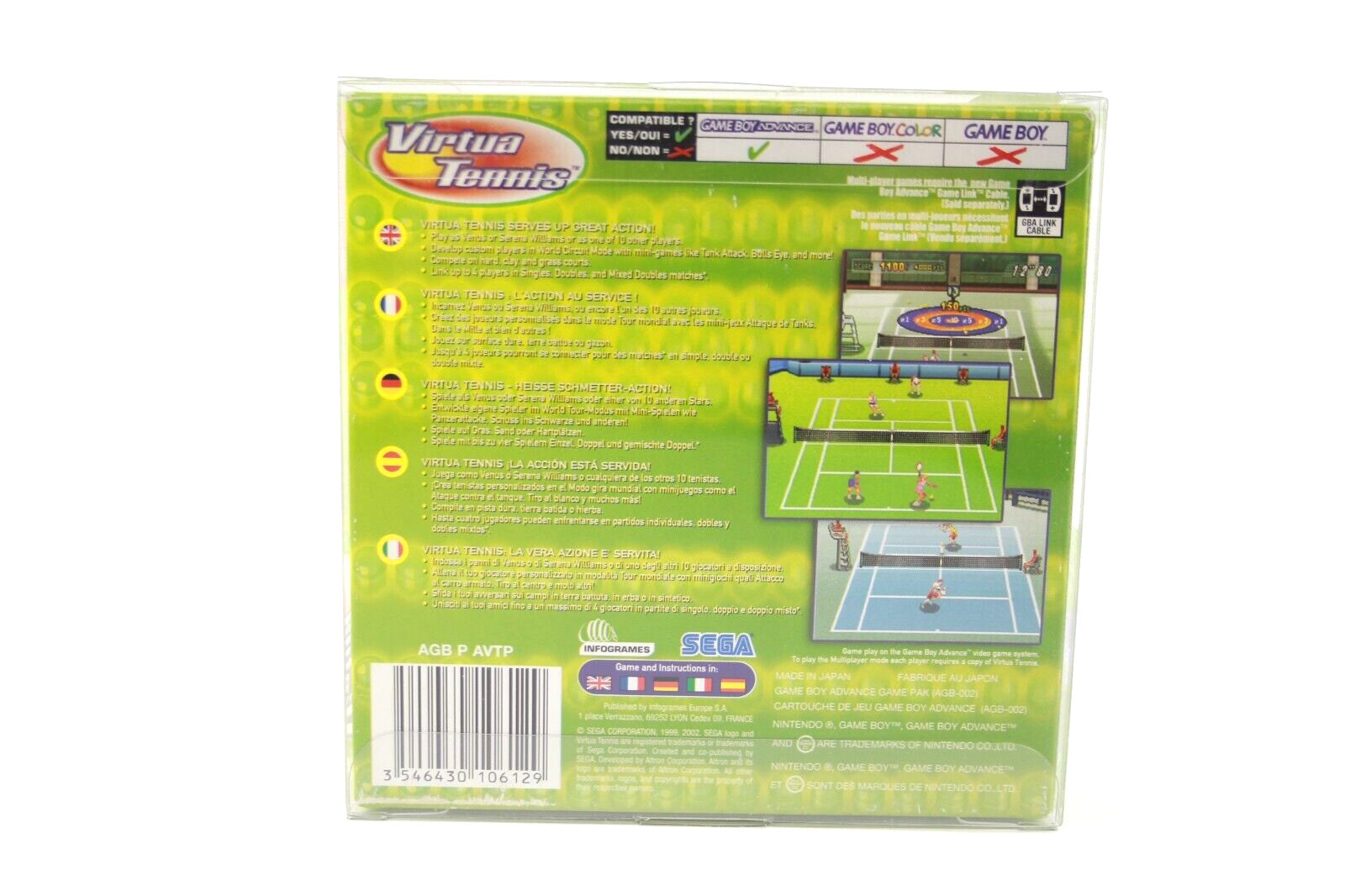 Virtua Tennis - Nintendo Game Boy Advance (GBA) **BOX ONLY** [PAL]