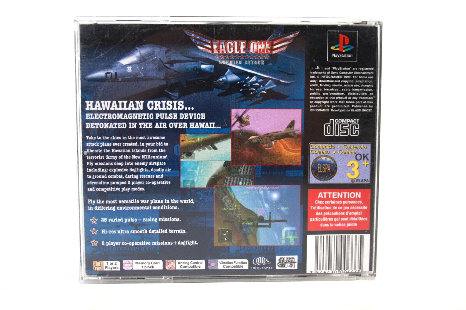 Eagle One: Harrier Attack - PlayStation 1 (PS1) [PAL] - WITH WARRANTY