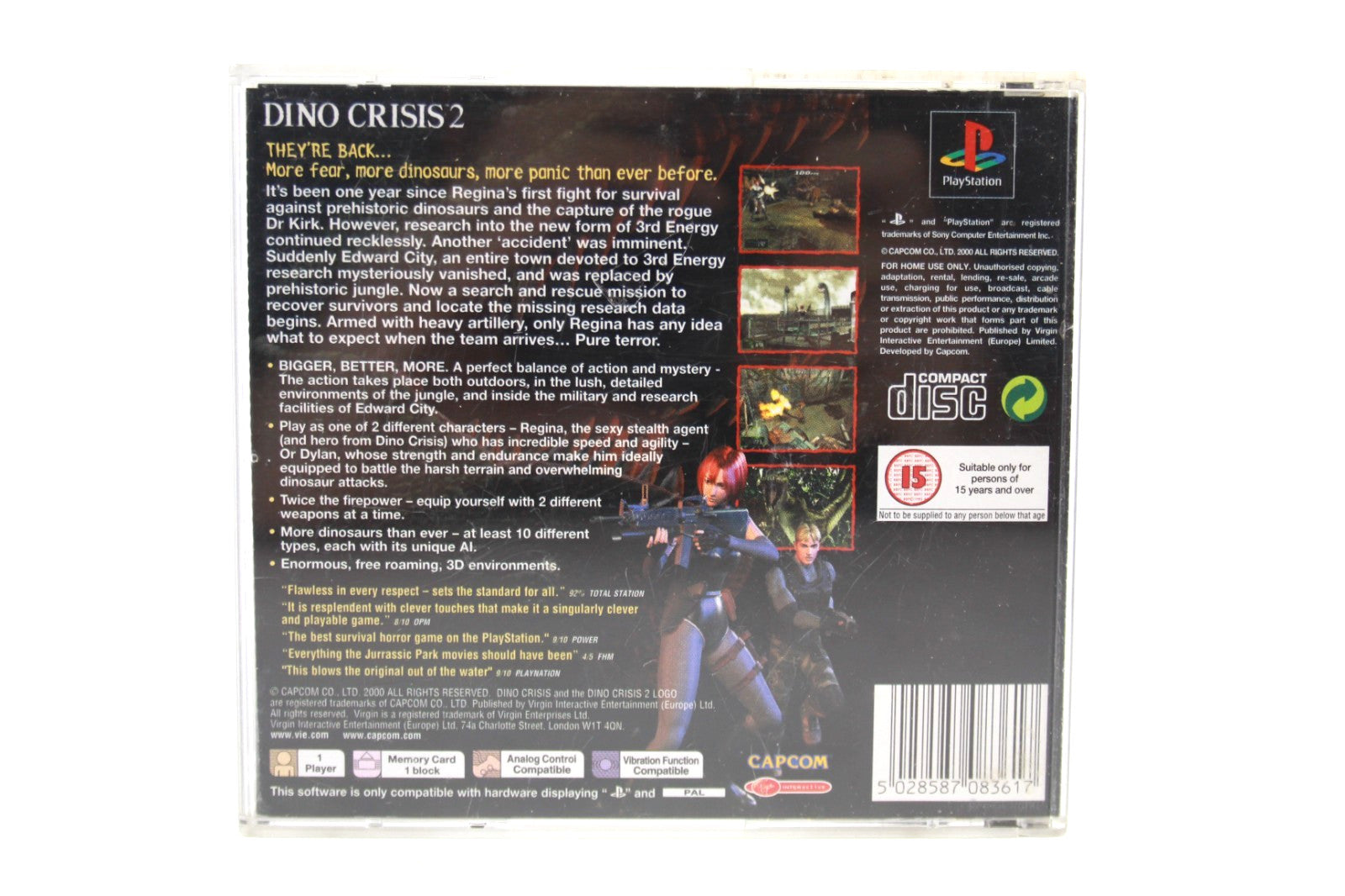 Dino Crisis 2 - PlayStation 1 (PS1) [PAL] - WITH WARRANTY