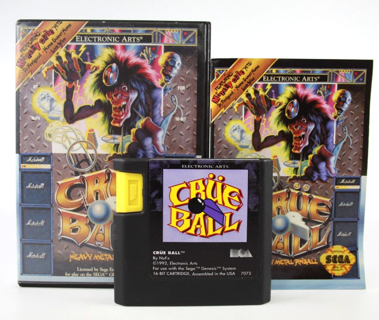 Crüe Ball: Heavy Metal Pinball - SEGA Genesis [NTSC-U] - WITH WARRANTY