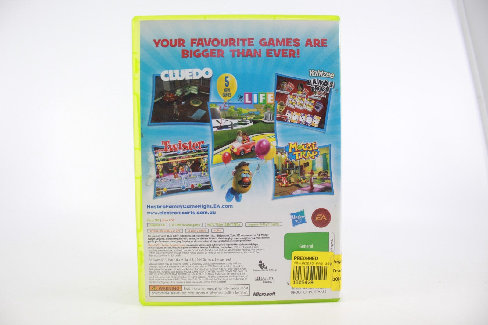 Hasbro Family Game Night  VOL 3  - (Xbox 360) [PAL] - WITH WARRANTY