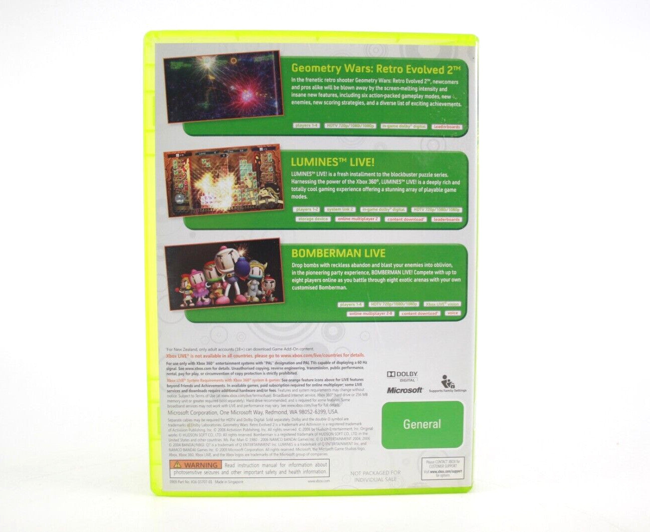 Xbox Live Arcade Game Pack - Xbox 360 [PAL] - WITH WARRANTY