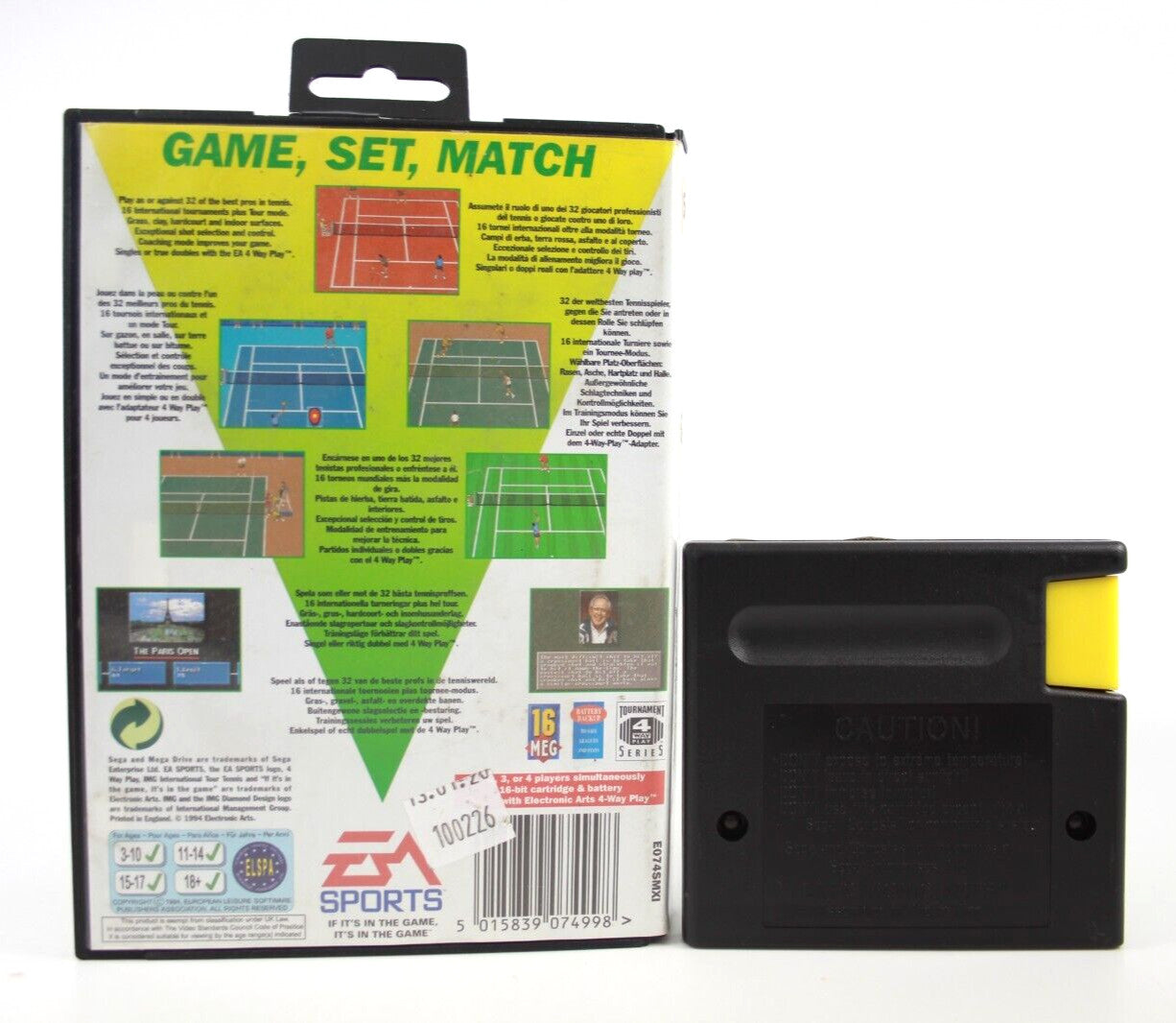 International Tour Tennis - SEGA Mega Drive [PAL] - WITH WARRANTY