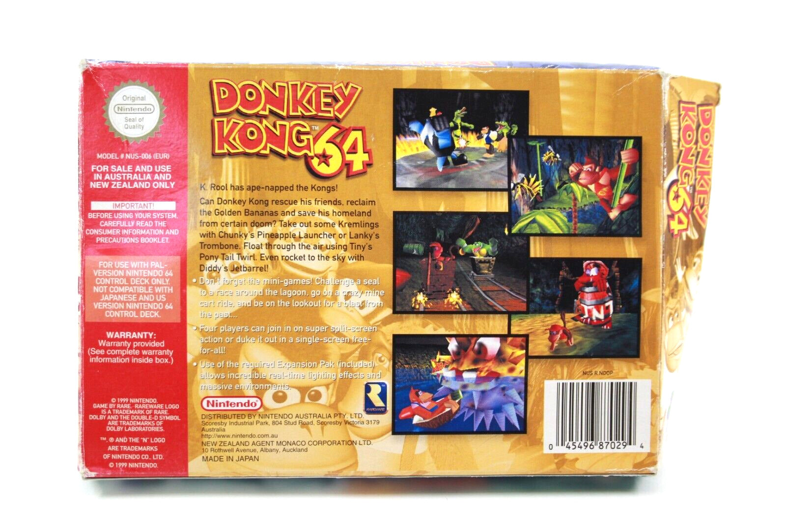 Donkey Kong 64 - Nintendo 64 (N64) [PAL] - WITH WARRANTY