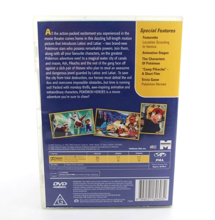 Pokémon Heroes The Movie - DVD Region 4 [PAL]