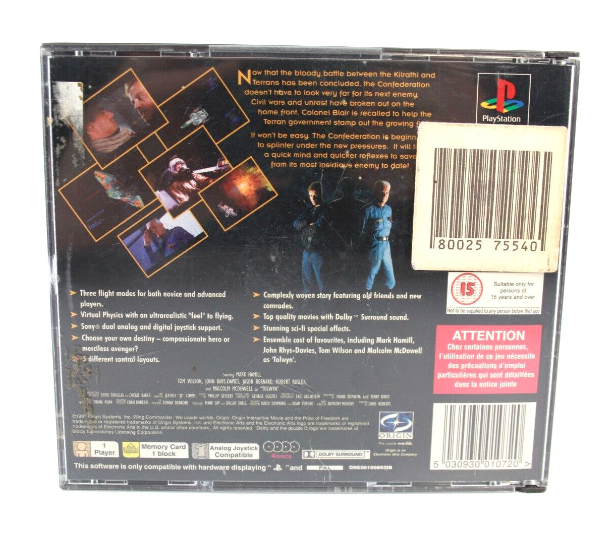 Wing Commander IV 4: The Price of Freedom - PlayStation 1 - WITH WARRANTY