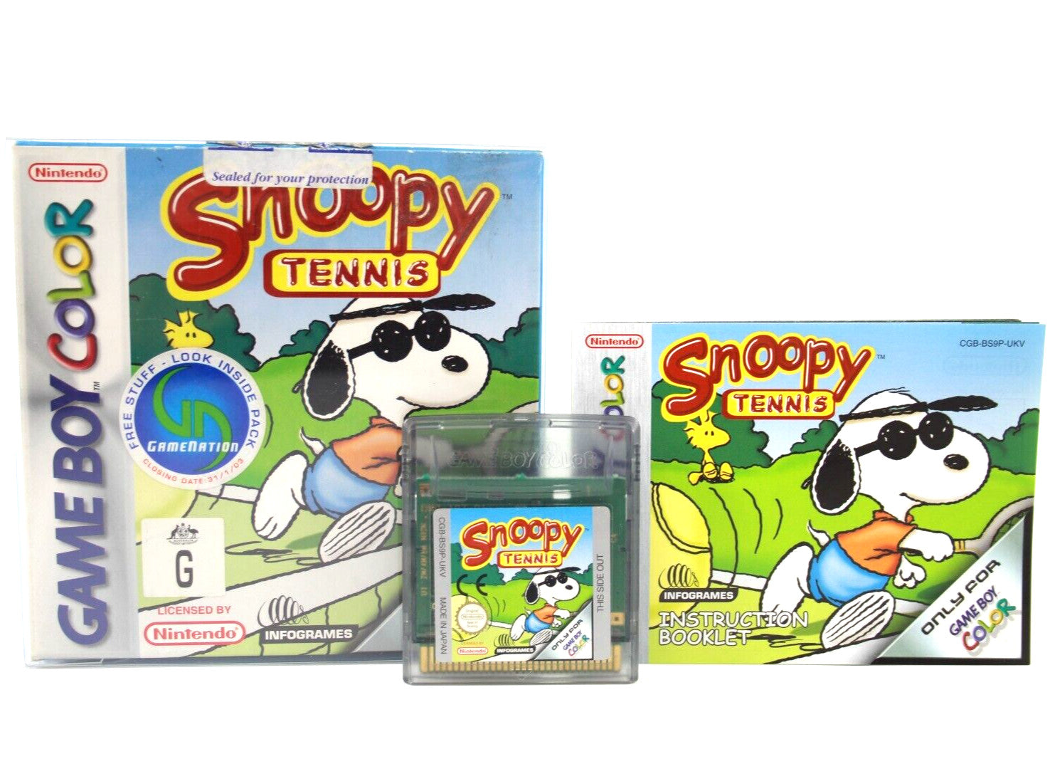 Snoopy Tennis - Nintendo Game Boy Color BOXED [PAL] - WITH WARRANTY
