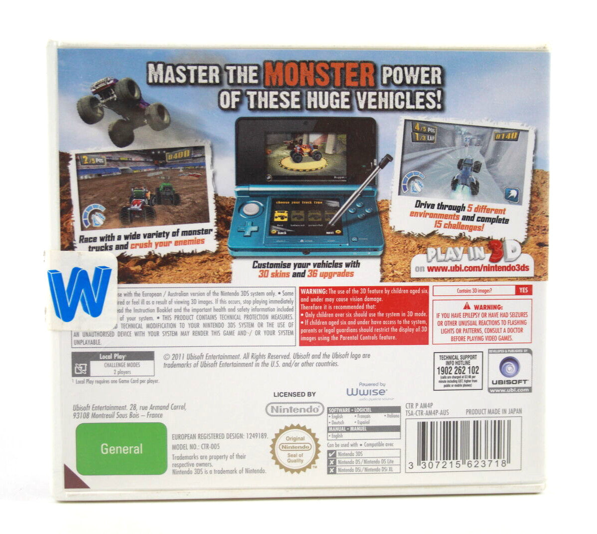 Monster 4x4 3D (3DS) [PAL] - WITH WARRANTY