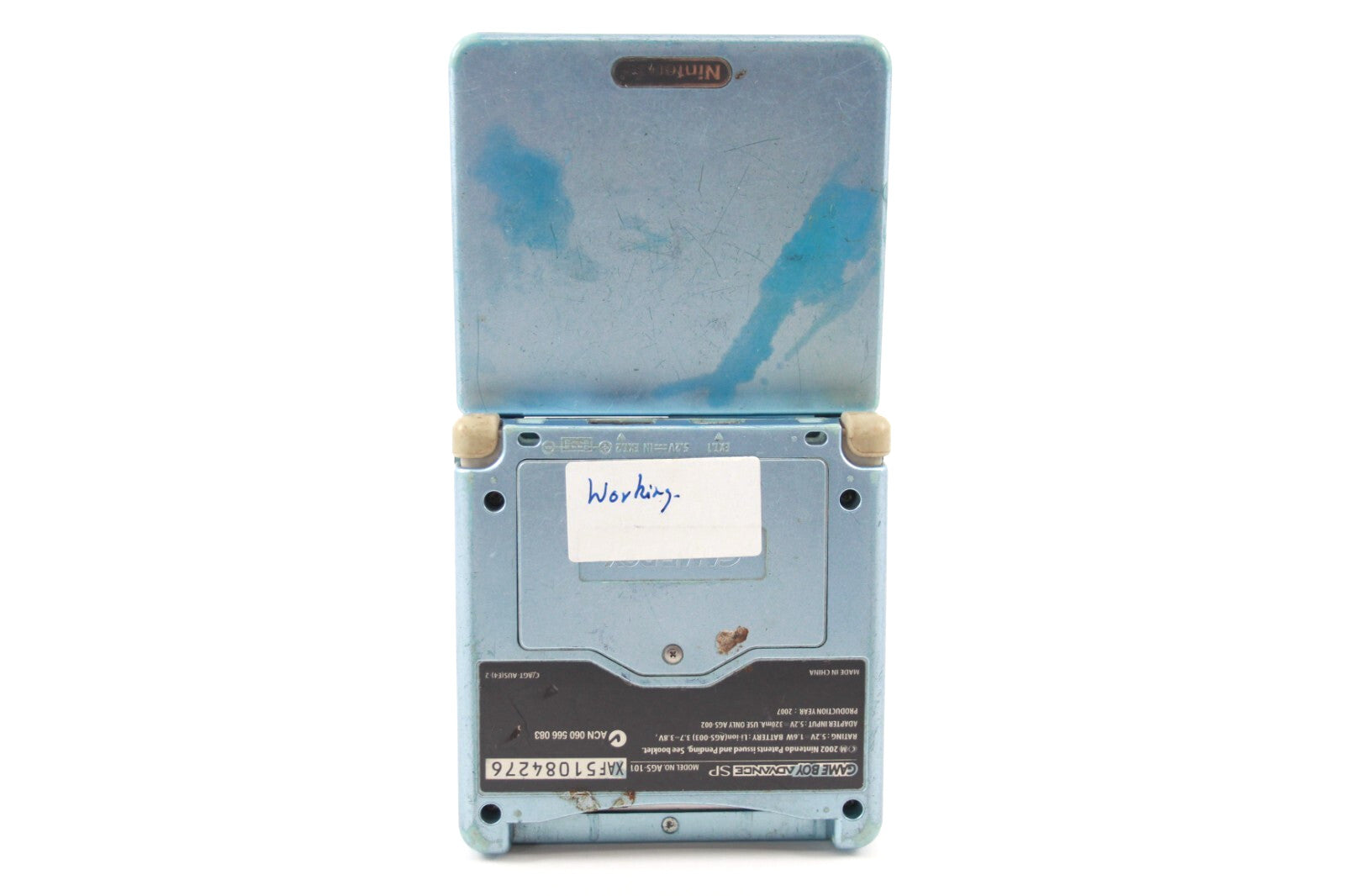💥AGS-101💥 Official Nintendo Gameboy Advance SP Console [Pearl Blue] GBA