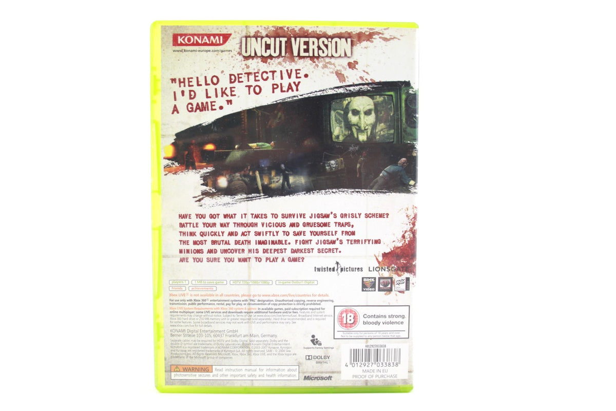 **MINT DISC** Saw (Xbox 360) [PAL] - WITH WARRANTY [Black Label]