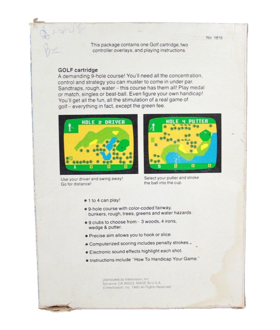 Golf - Intellivision [BOX/MANUAL ONLY]