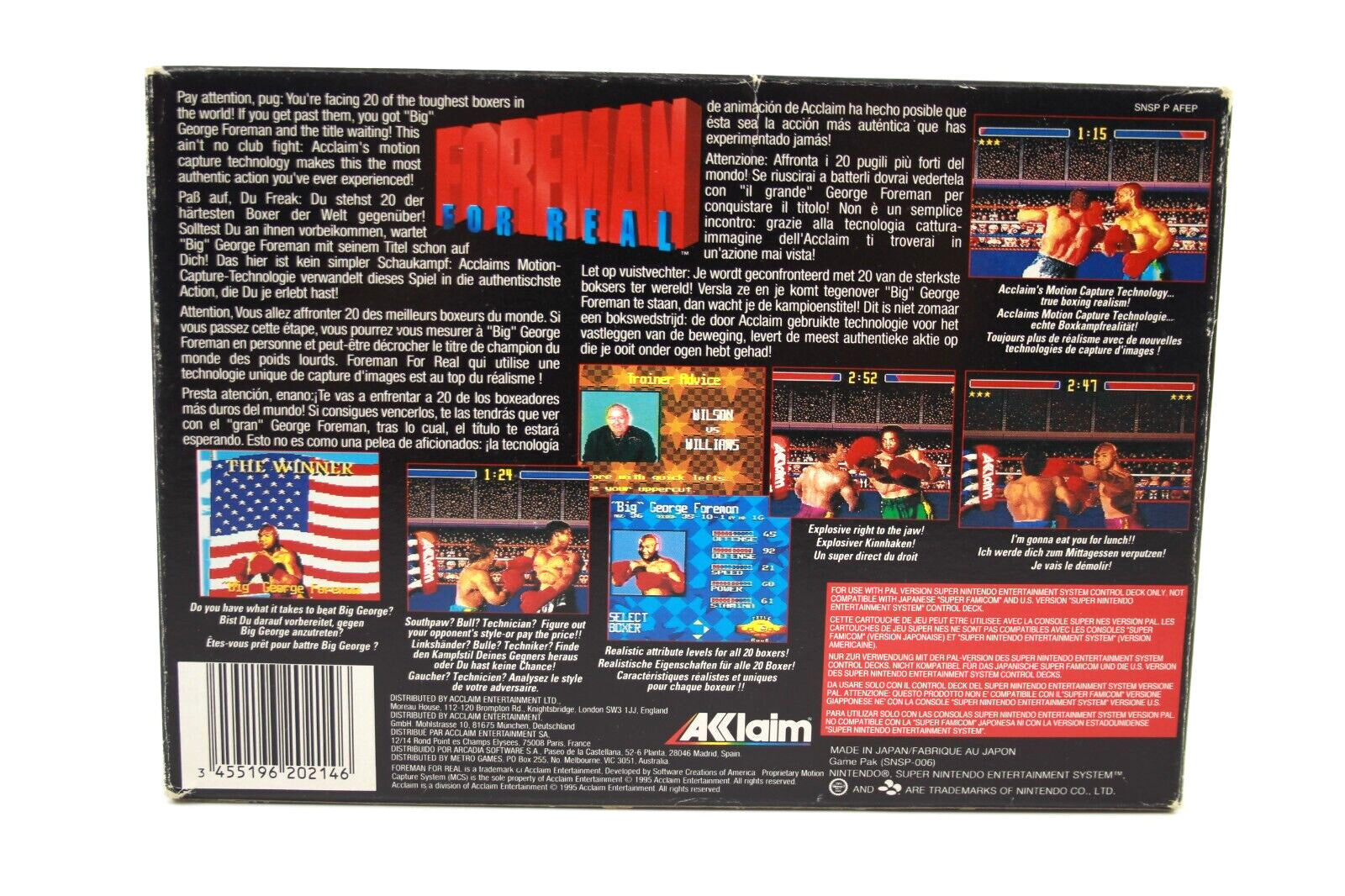 Foreman For Real - Super Nintendo (SNES) [PAL] - WITH WARRANTY