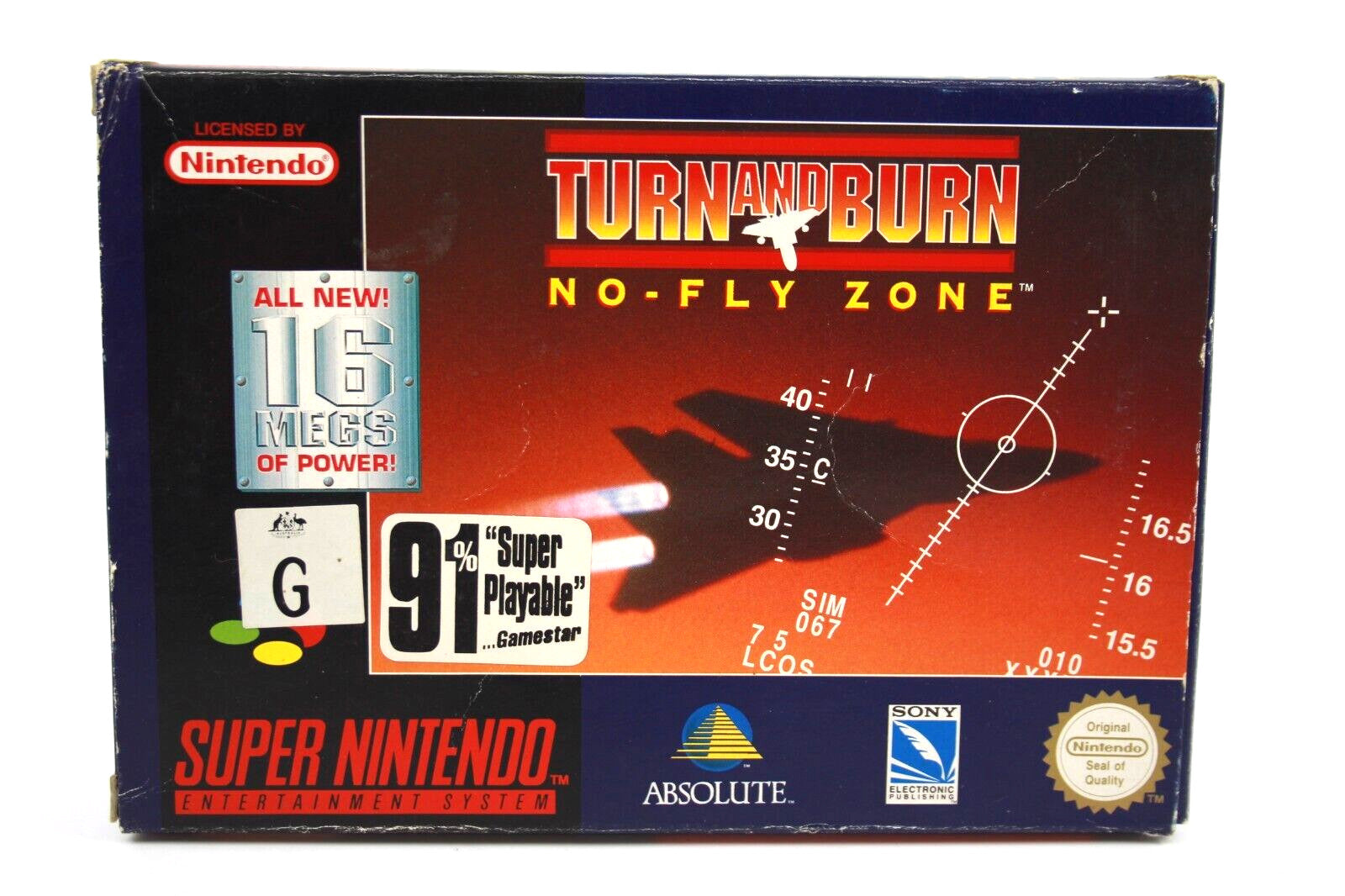 Turn and Burn: No-Fly Zone - Super Nintendo (SNES) [PAL] **BOX ONLY**