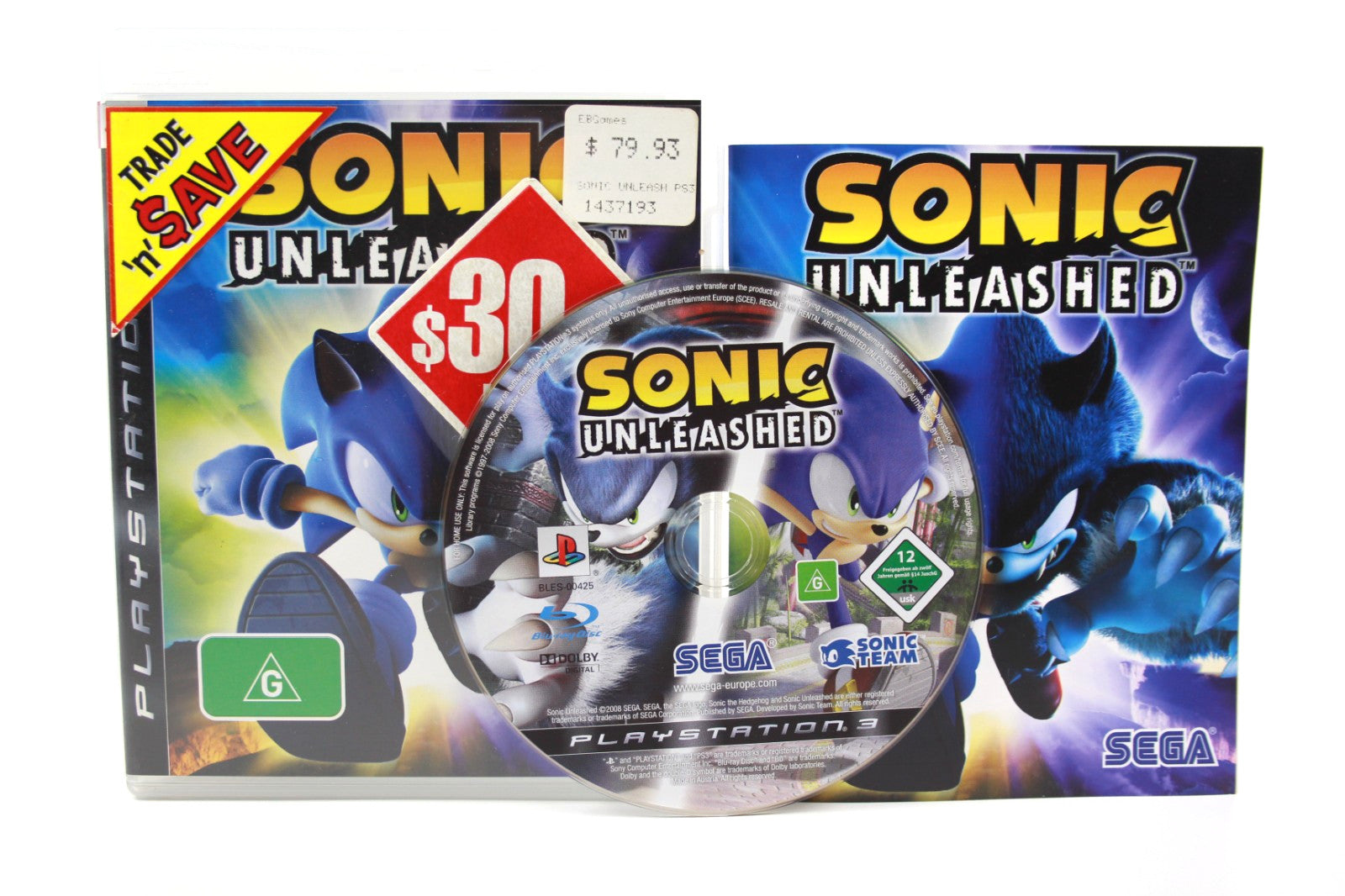 Sonic Unleashed - PlayStation 3 (PS3) [PAL] - WITH WARRANTY
