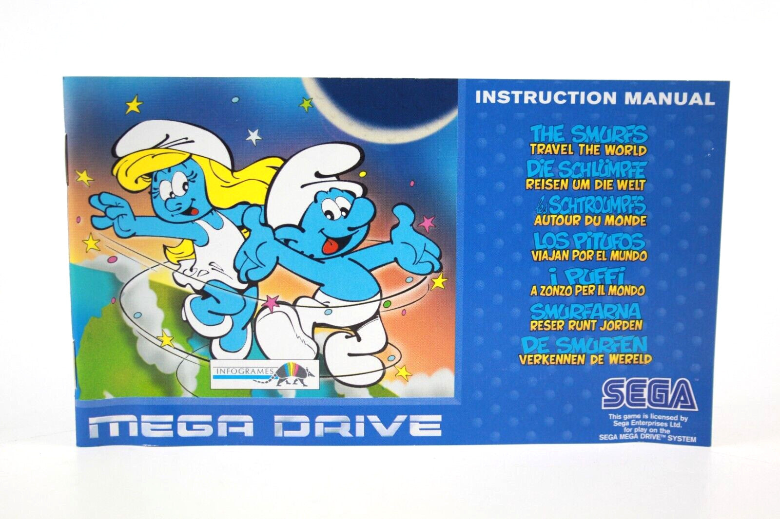 The Smurfs - Les Schtroumpfs Autour Du Monde. - SEGA Mega Drive [PAL] - WARRANTY
