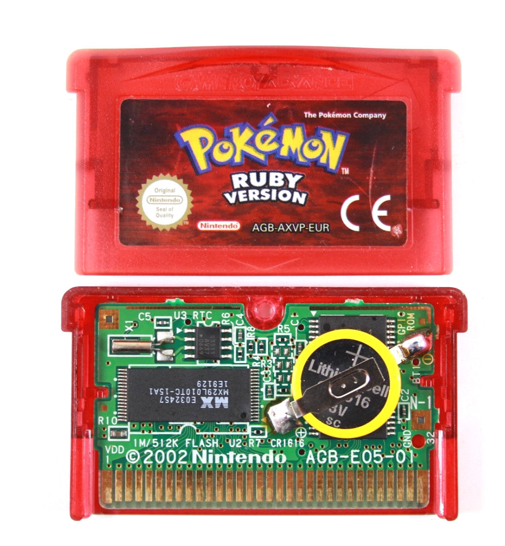 100% Genuine, Pokémon Ruby - Nintendo Game Boy Advance [NEW CLOCK BATTERY]