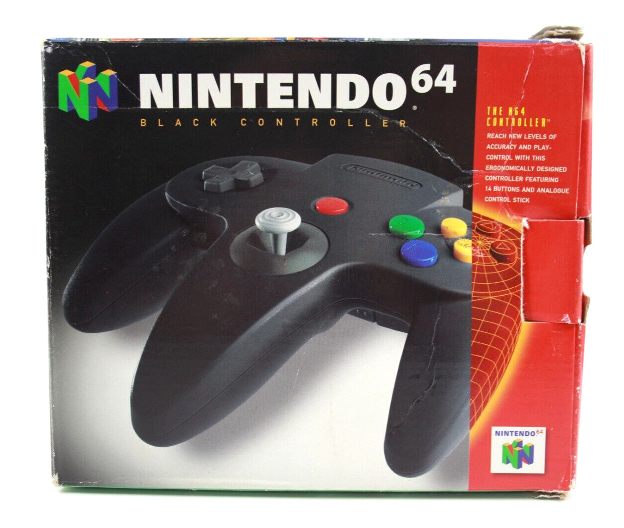 Genuine, Official Nintendo 64 (N64) Controller Boxed [Black] *NO INSERTS*