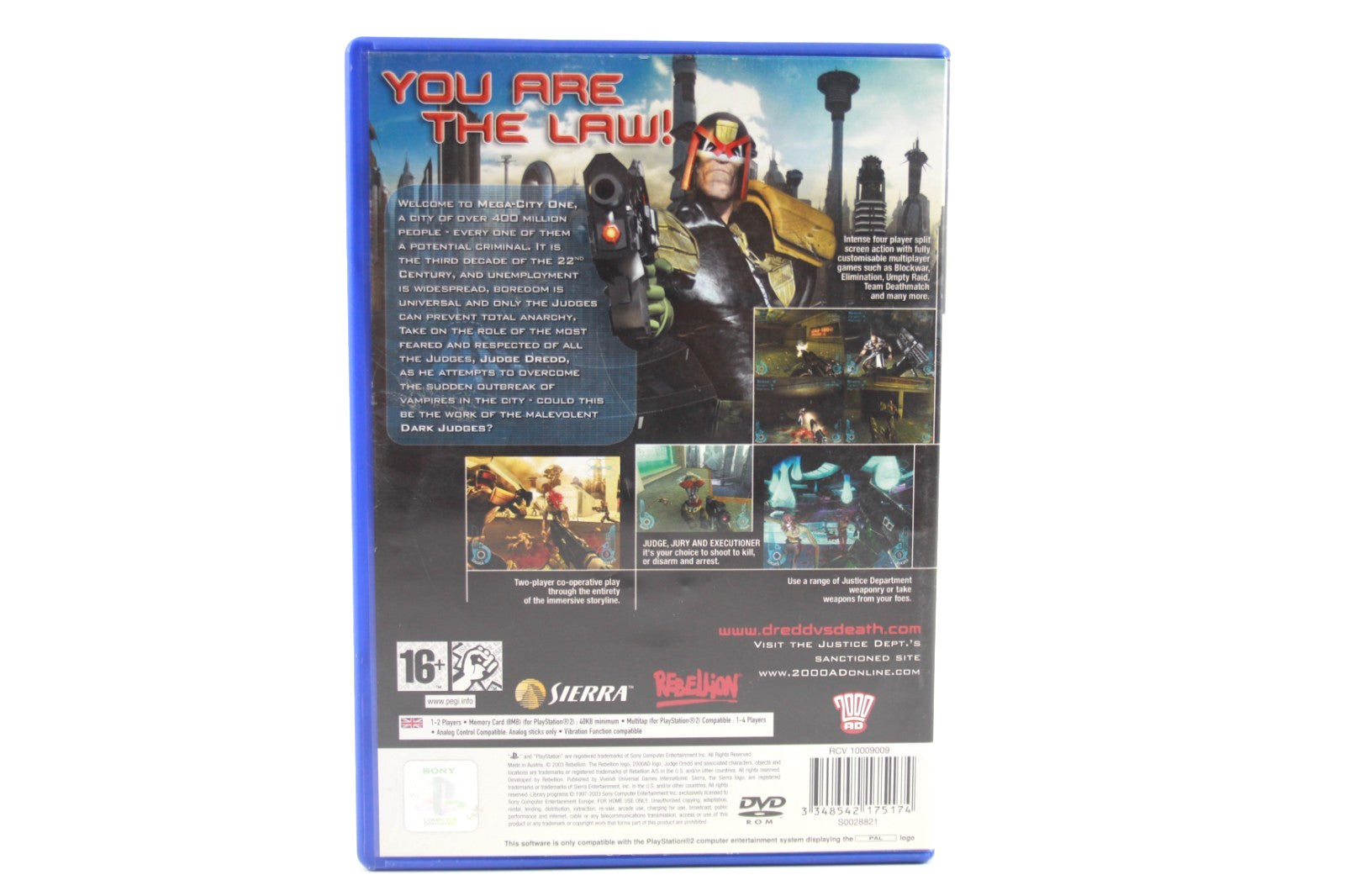 Judge Dredd- Dredd Vs. Death - PlayStation 2 (PS2) [PAL] - WITH WARRANTY