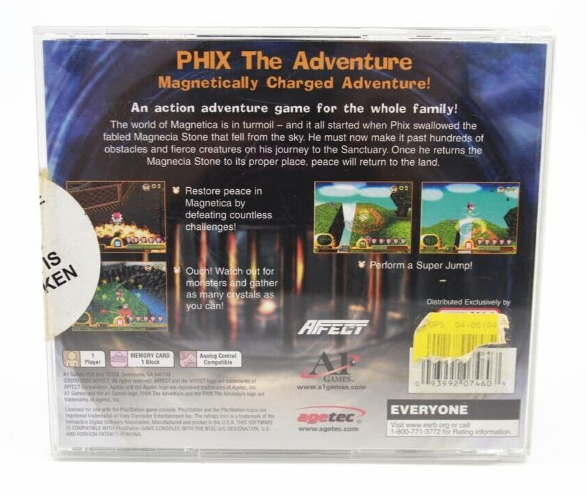 Phix The Adventure - PlayStation 1 (PS1) [NTSC-U] WITH WARRANTY