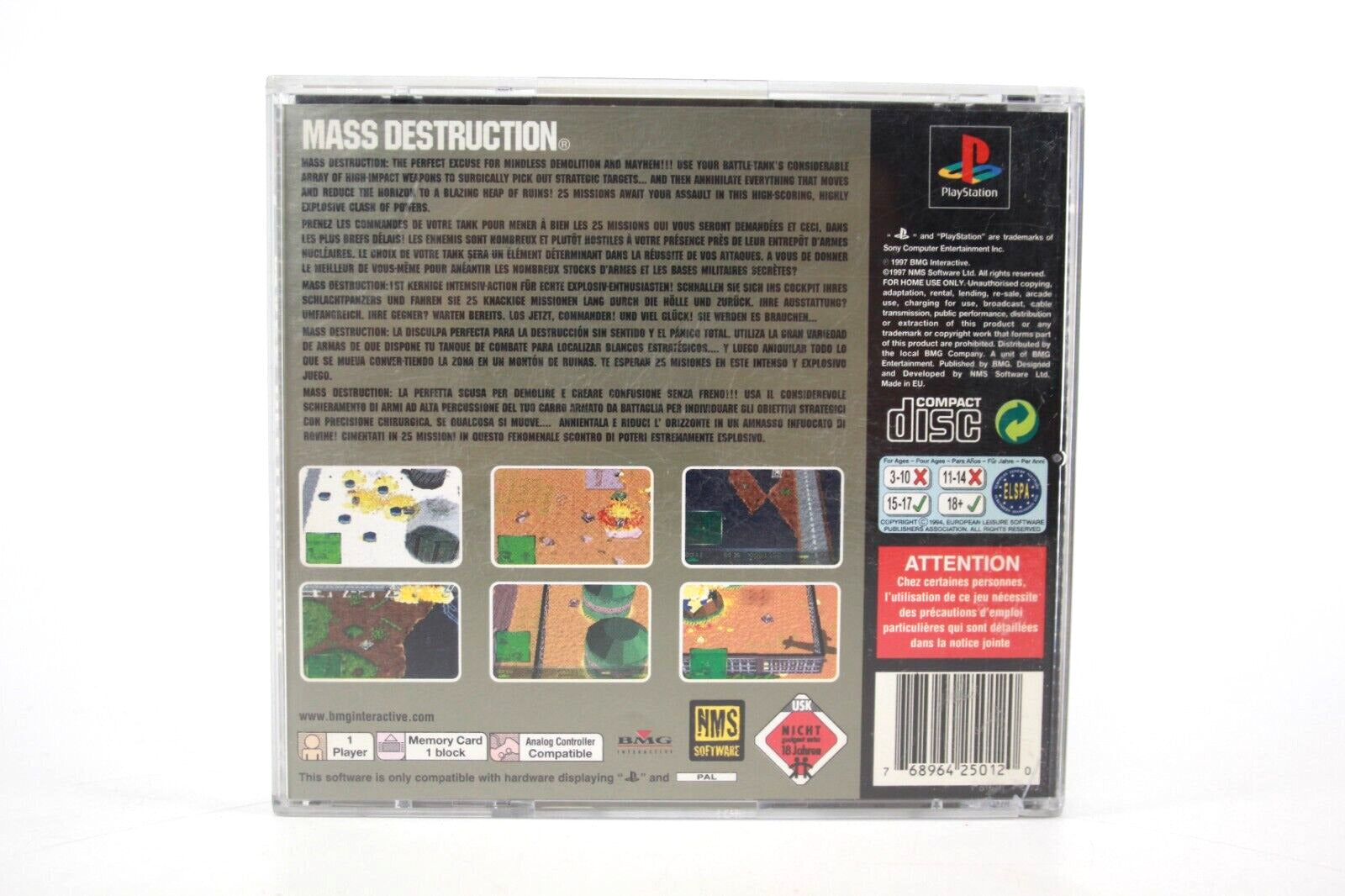 Mass Destruction - PlayStation 1 (PS1) [PAL] - WITH WARRANTY