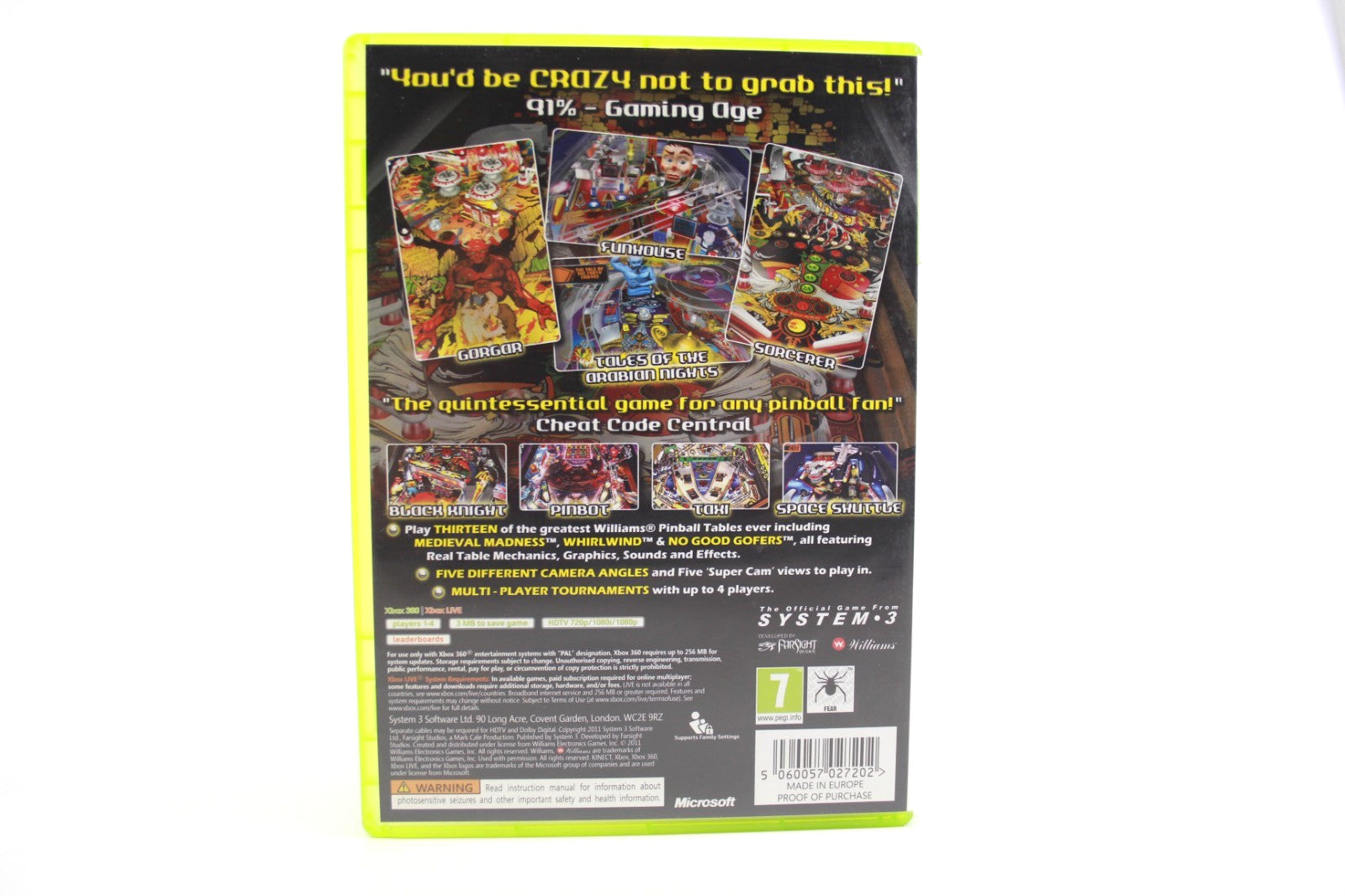 Williams Pinball Classics - Xbox 360 [PAL] - WITH WARRANTY
