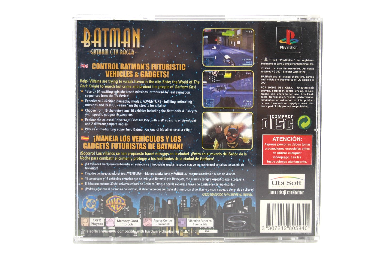 Batman Gotham City Racer - PlayStation (PS1) [PAL] - WITH WARRANTY