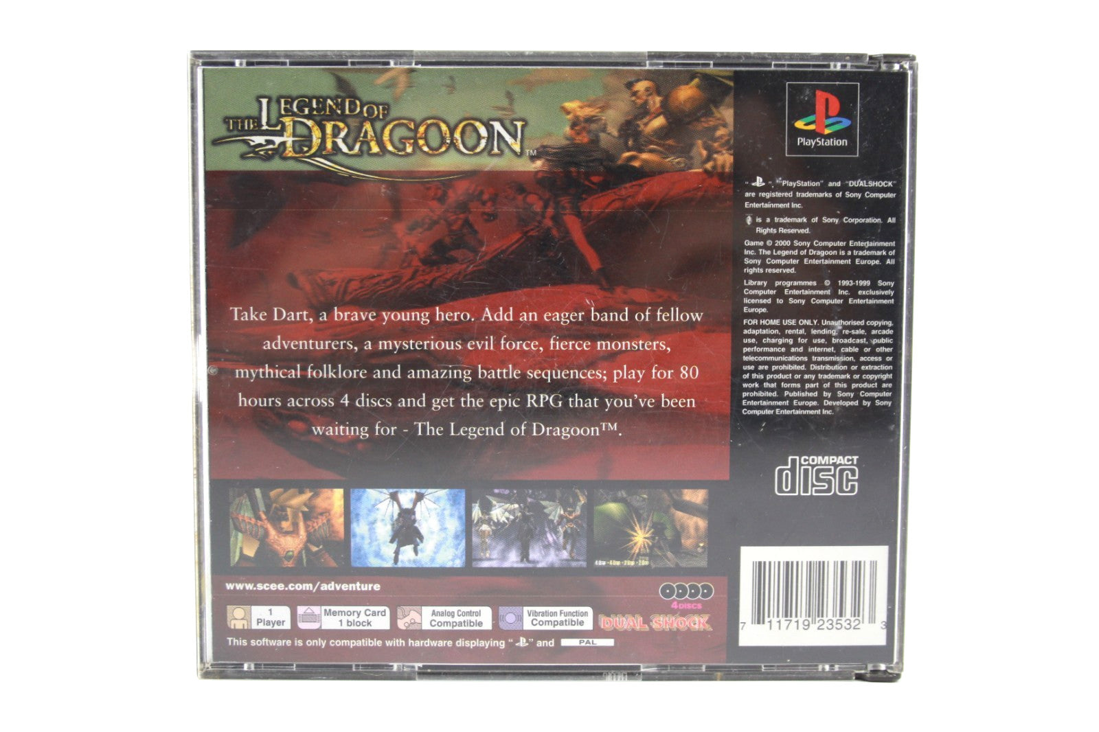 The Legend of Dragoon - PlayStation 1 (PS1) [PAL] - WITH WARRANTY