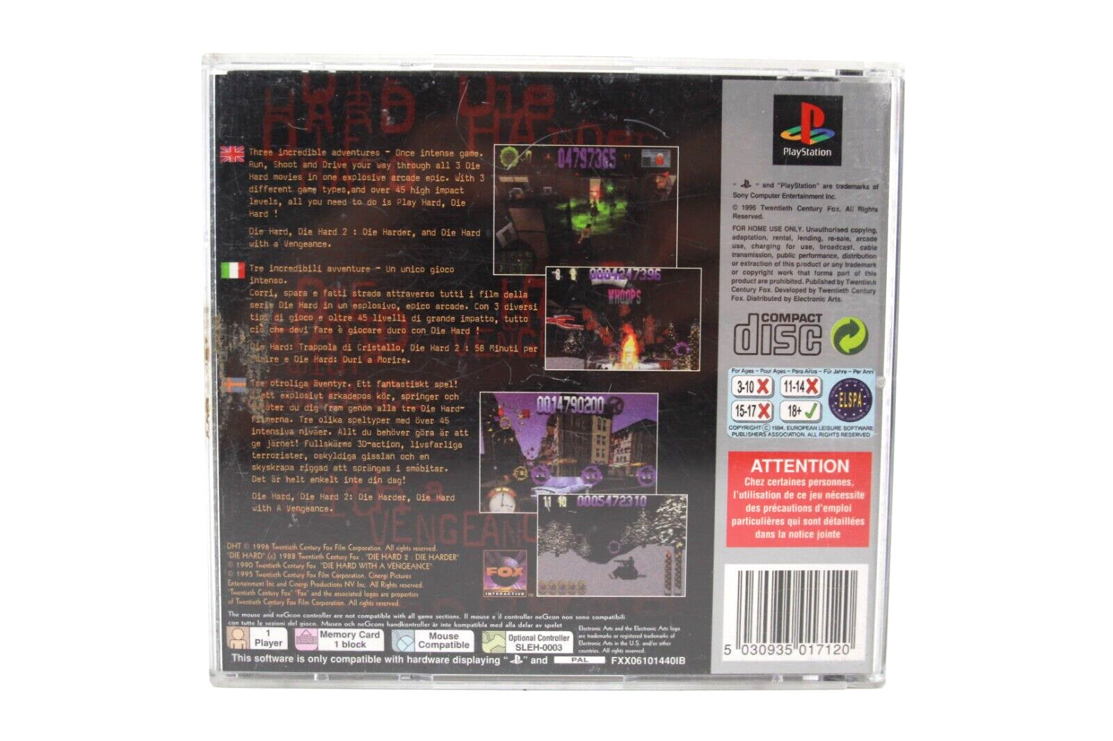 Die Hard Trilogy [Platinum] - PlayStation 1 (PS1) [PAL] - WITH WARRANTY