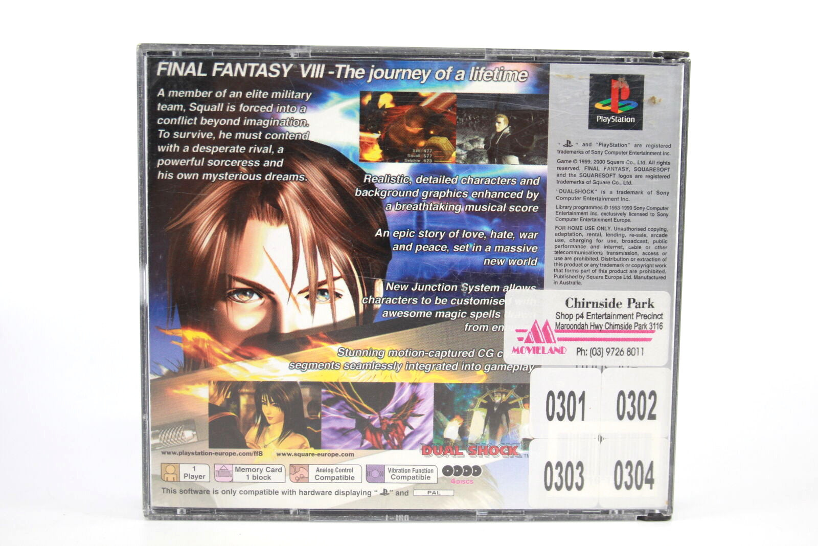 Final Fantasy VIII - Platinum (PS1) [PAL] - WITH WARRANTY