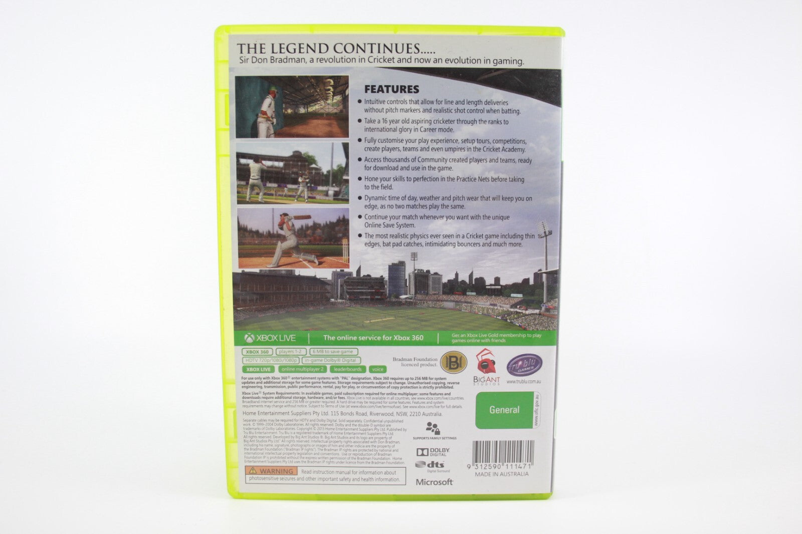 Don Bradman: Cricket 14 [Steel Book] - Xbox 360 [PAL] - WITH WARRANTY