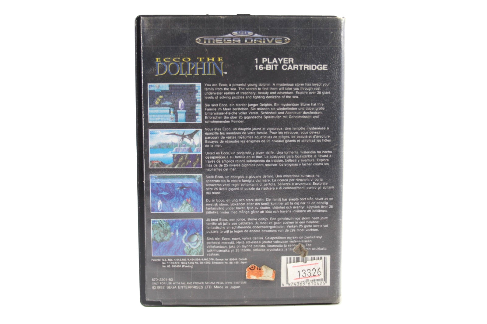 Ecco the Dolphin - SEGA Mega Drive [PAL] - WITH WARRANTY