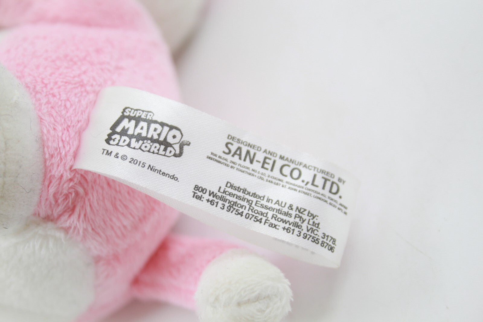 Super Mario 3D World Plush Cat Peach 2015