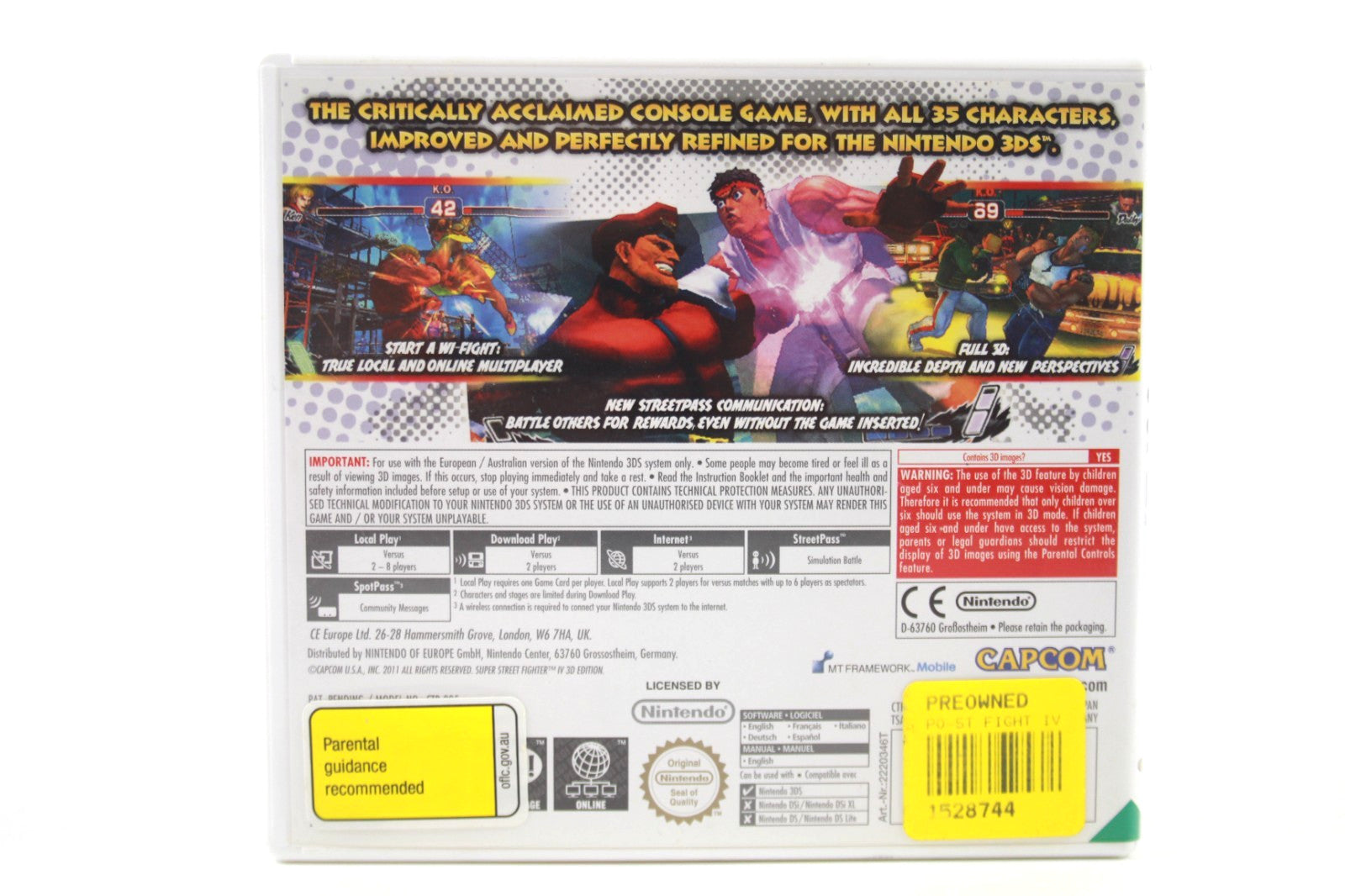 Super Street Fighter IV 3D Edition - Nintendo 3DS [PAL] - WITH WARRANTY