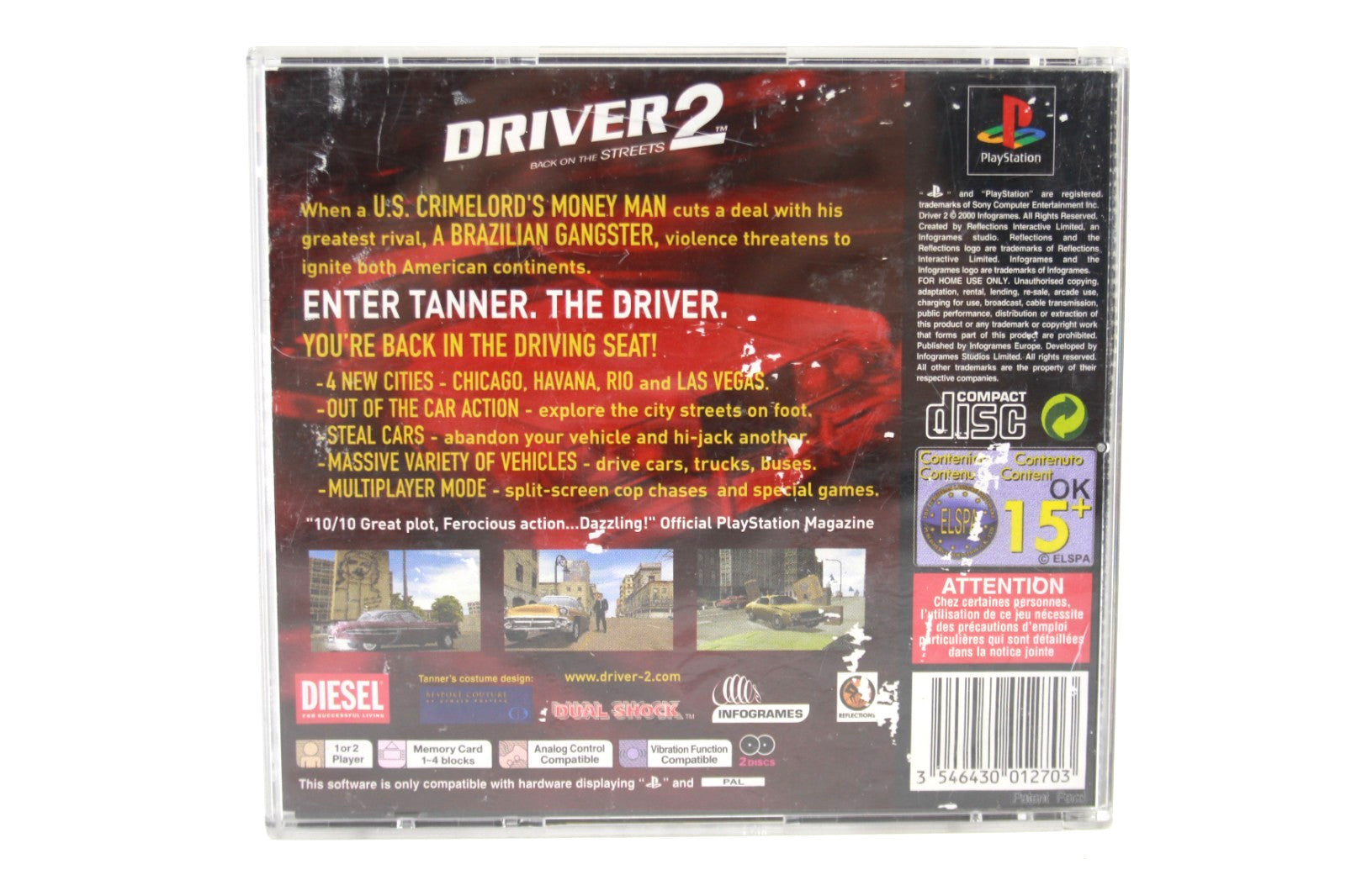Driver 2 Back On The Streets - PlayStation (PS1) [PAL] - WITH WARRANTY *COS*