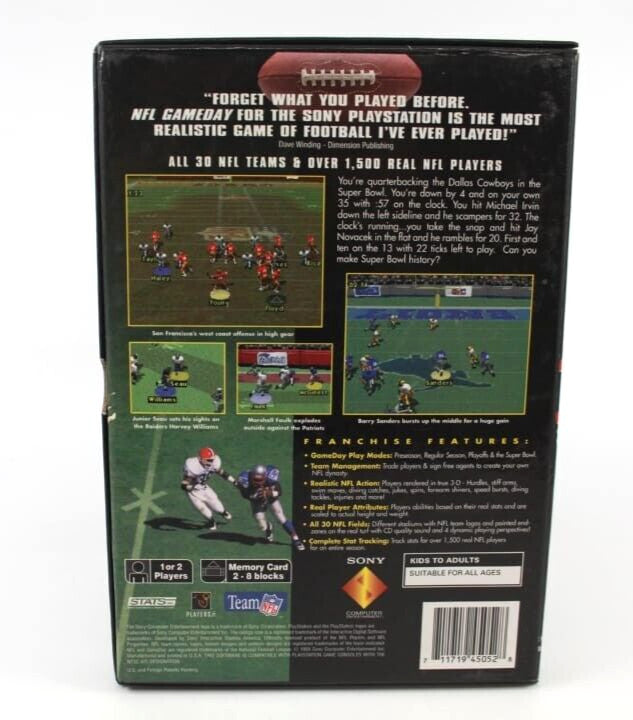 NFL Game Day [LongBox] PlayStation 1 (PS1) [NTSC-U] WITH WARRANTY