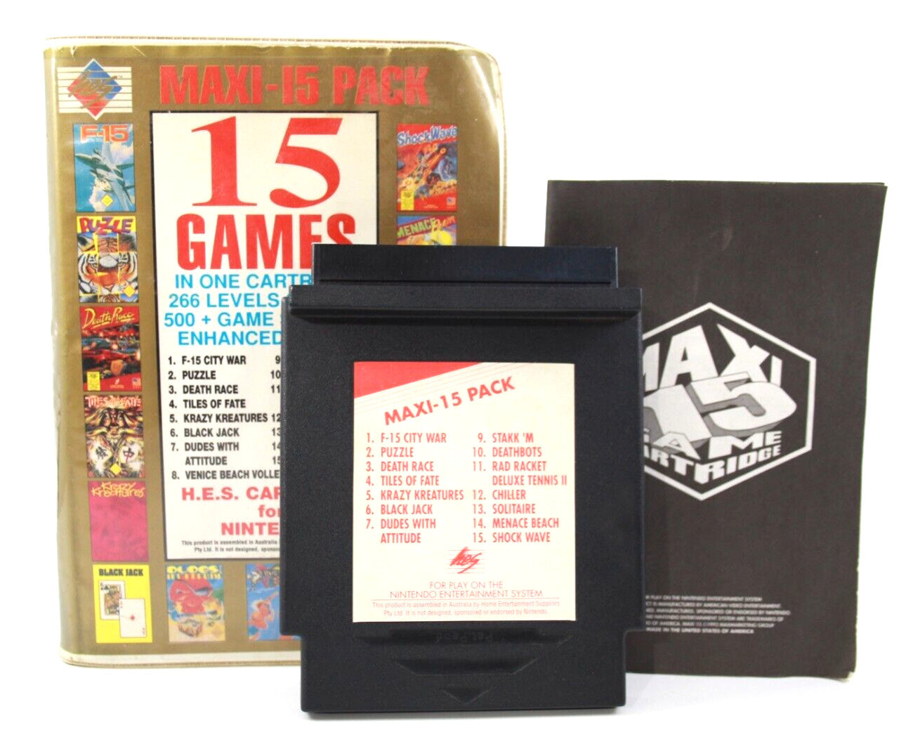 Maxi-15 Pack - Nintendo Entertainment System (NES/HES) [PAL] - WITH WARRANTY