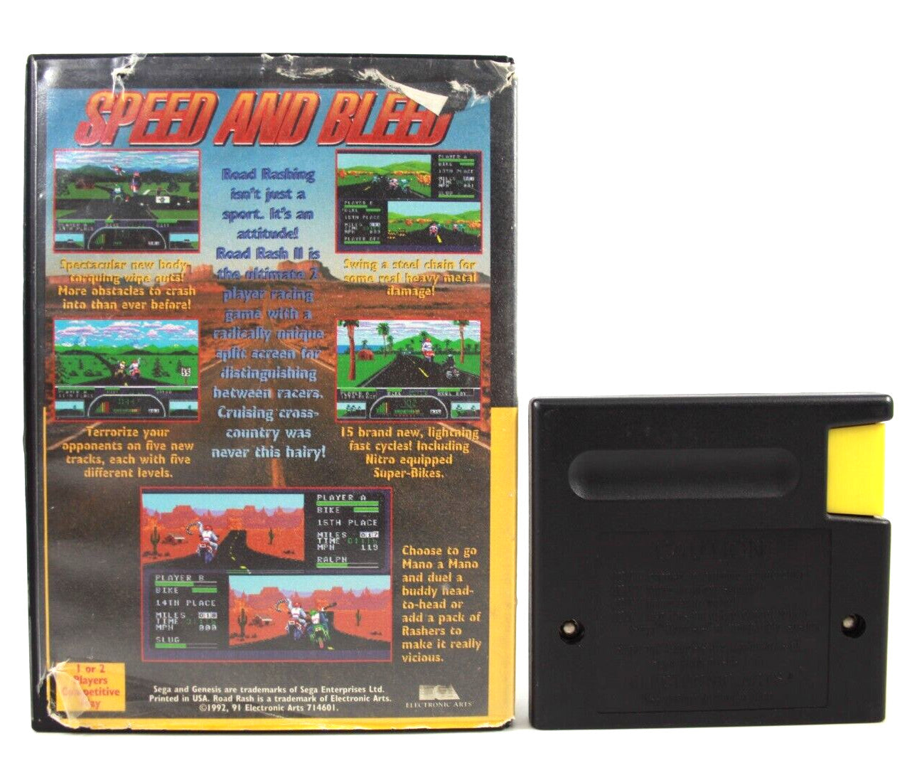 Road Rash II - SEGA Genesis [NTSC-U] - WITH WARRANTY