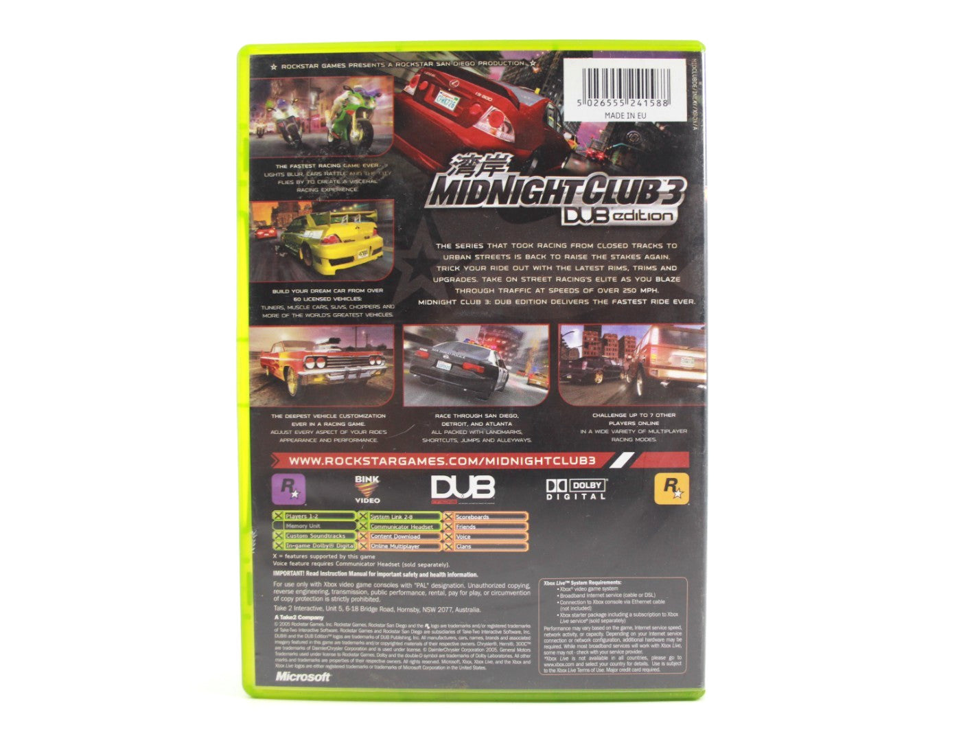 Midnight Club 3: DUB Edition - Xbox [PAL] - WITH WARRANTY