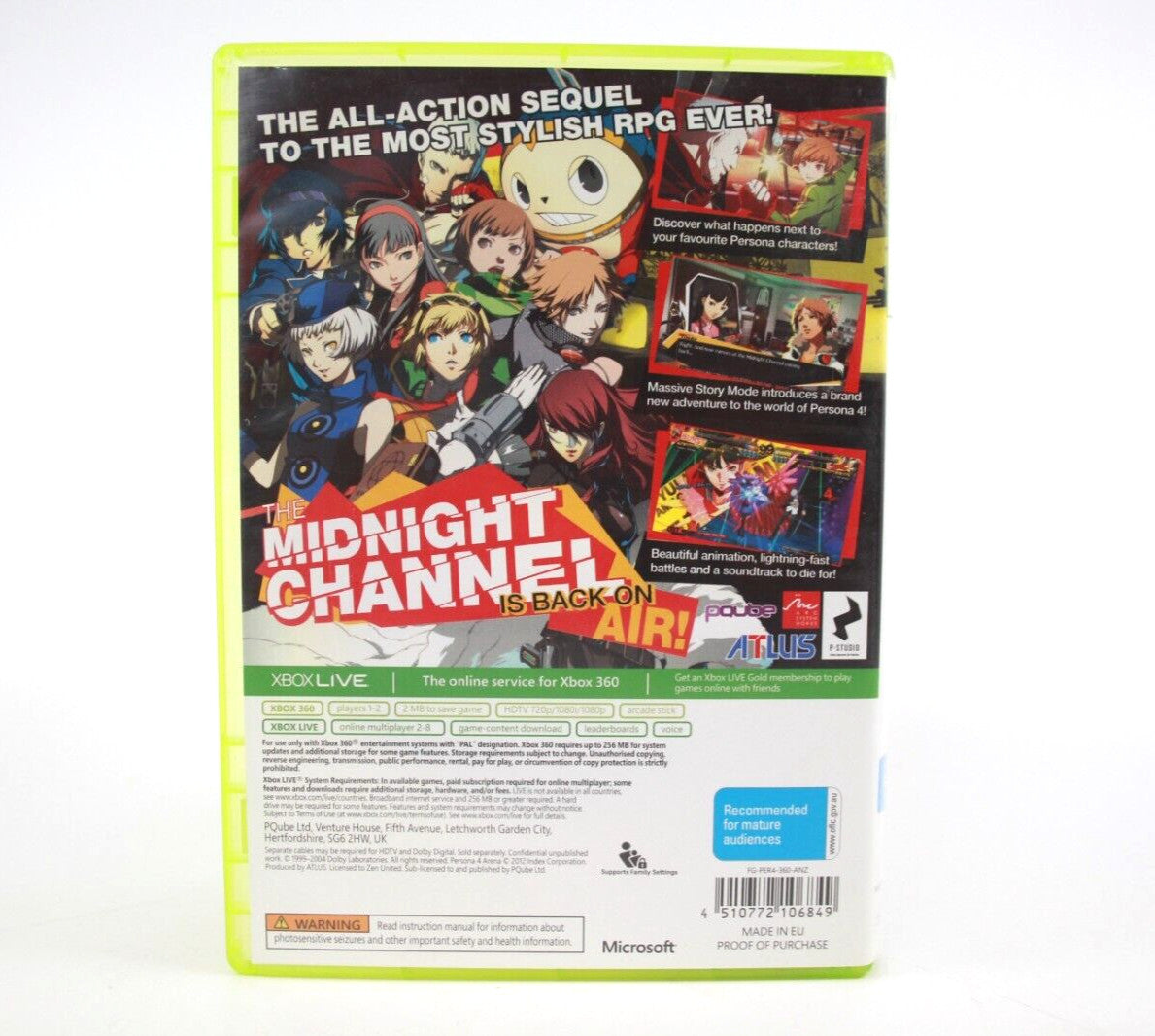 Persona 4 Arena - Xbox 360 [PAL] - WITH WARRANTY