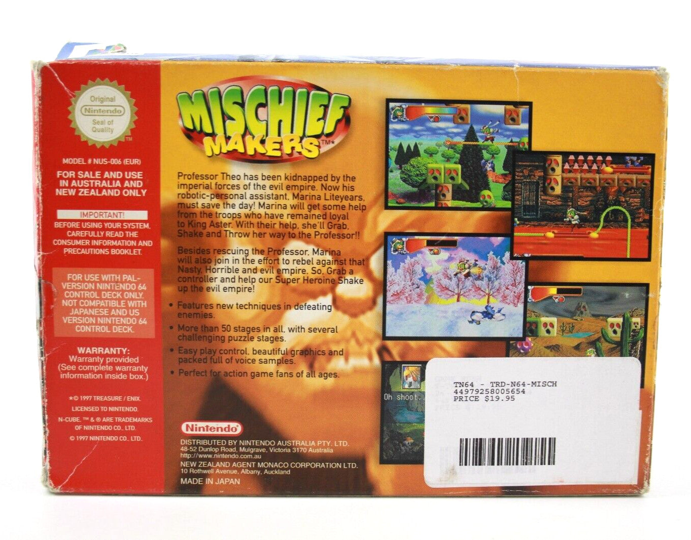 Mischief Makers - Nintendo 64 (N64) [PAL] - WITH WARRANTY