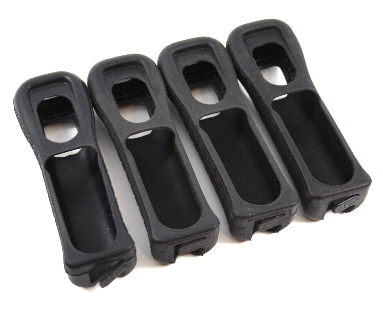 Genuine, Official Nintendo Wii Remote Jacket Covers BLACK (4x)