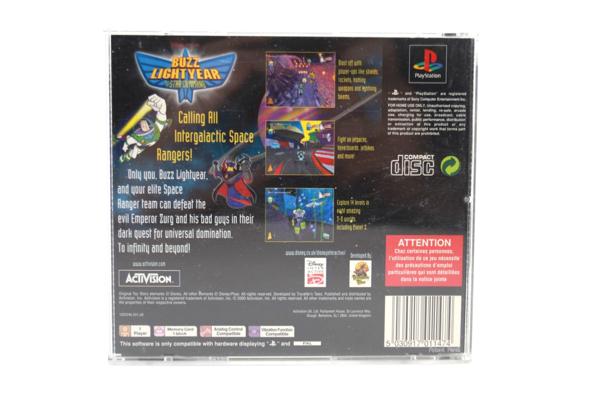 **MINT DISC** Buzz Lightyear of Star Command (PS1) [PAL] [Black Label]
