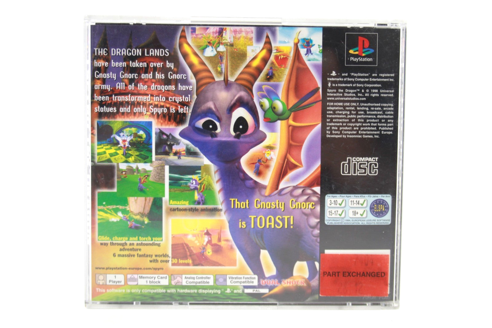 Spyro the Dragon [BLACK LABEL] - PlayStation (PS1) [PAL] - WITH WARRANTY