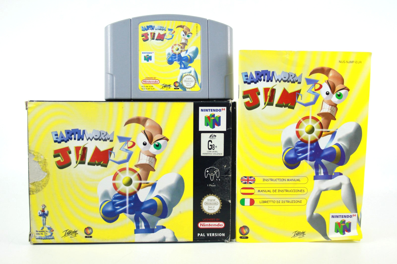 Earthworm Jim 3D - Nintendo 64 (N64) - WITH WARRANTY