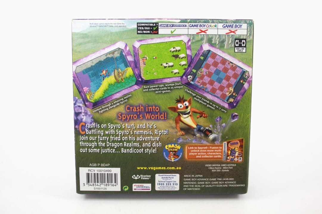 Crash Bandicoot Fusion - Nintendo Game Boy Advance (GBA) *BOX ONLY*