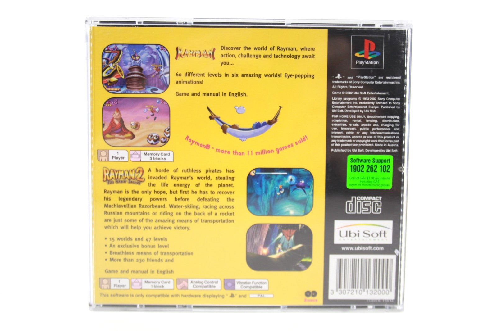 Rayman 1 & 2 Double Pack - PlayStation (PS1) [PAL] - WITH WARRANTY