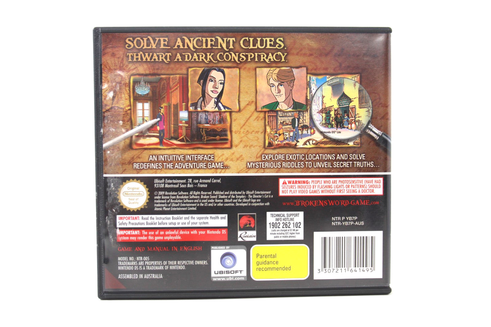 Broken Sword Shadow of the Templars: Director's Cut -Nintendo DS [PAL] WARRANTY