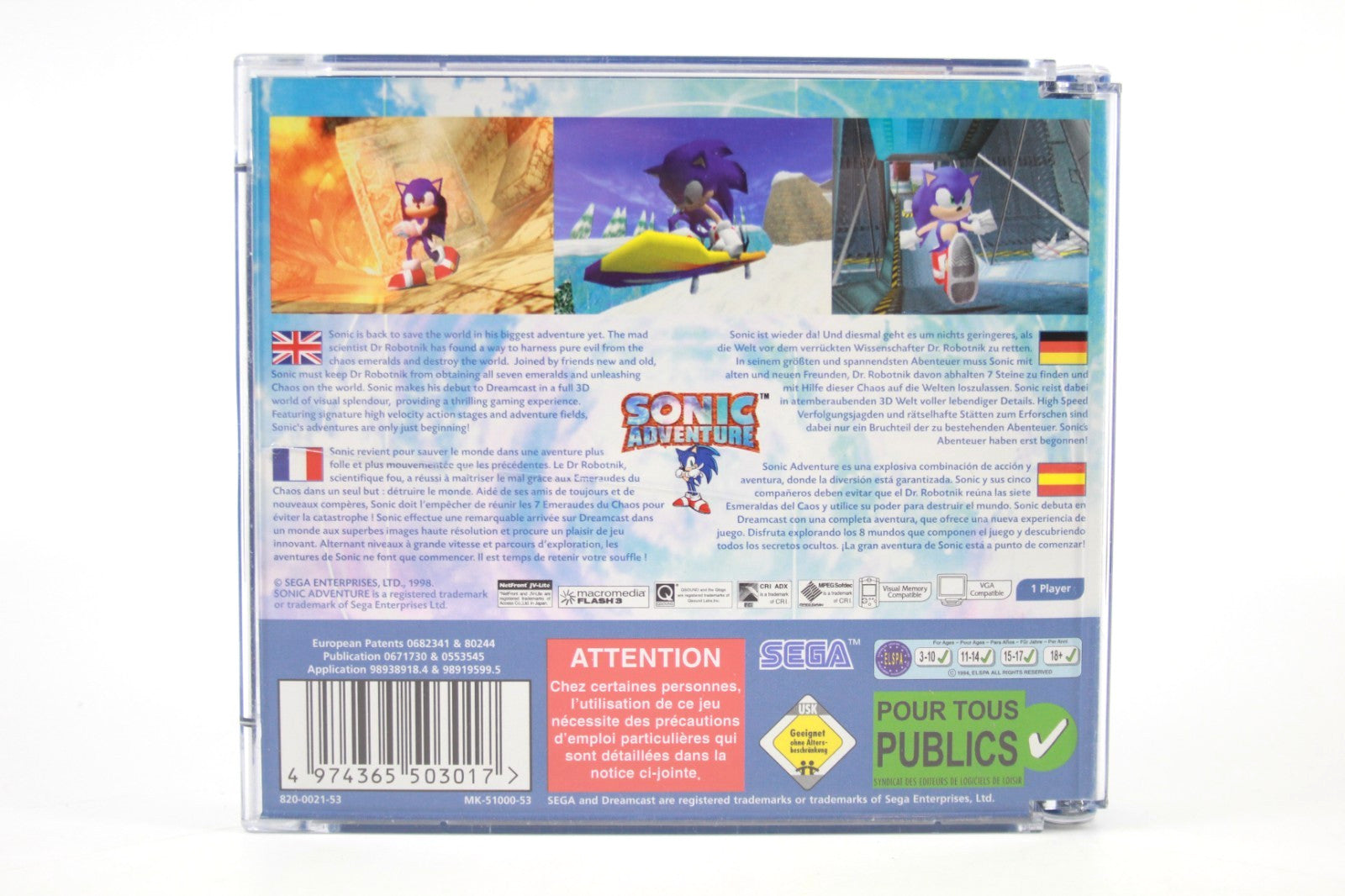 Sonic Adventure - SEGA Dreamcast [PAL] - WITH WARRANTY